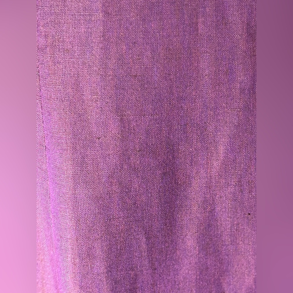 Ann Taylor Sleeveless Purple Linen Long Maxi Dress 12 New with Tags V-neck - Picture 4 of 15